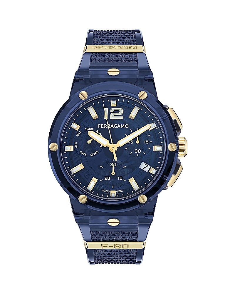 Ferragamo F-80 Translucent Chronograph, 44mm