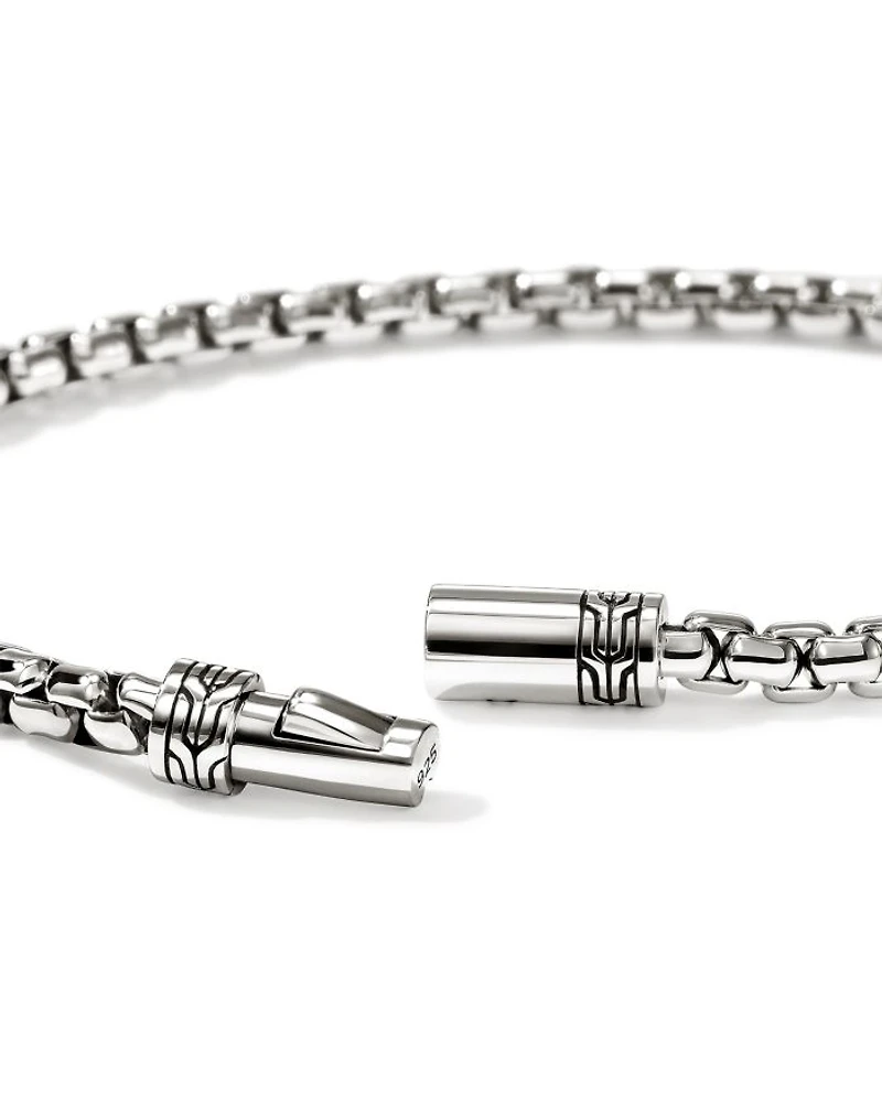 Box Chain Bracelet in Sterling Silver