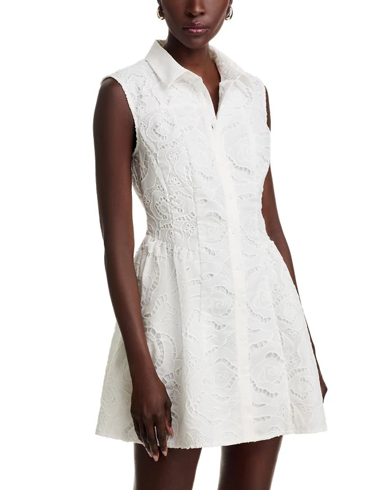 Lace Mini Shirt Dress - Exclusive