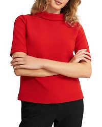 Tali Roll Neck Short Sleeve Top