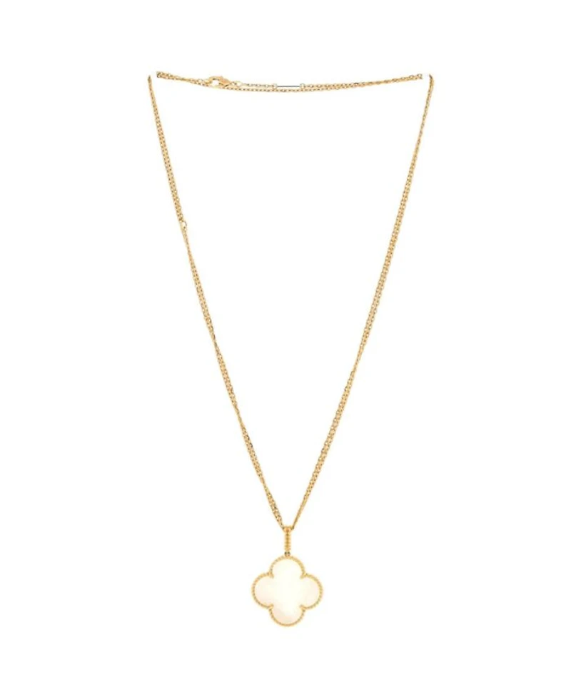 Magic Alhambra Long Necklace 18K Gold and Mother of Pearl