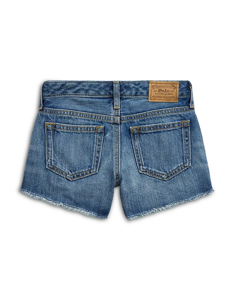 Girls' Distressed Cotton Denim Short - Little Kid