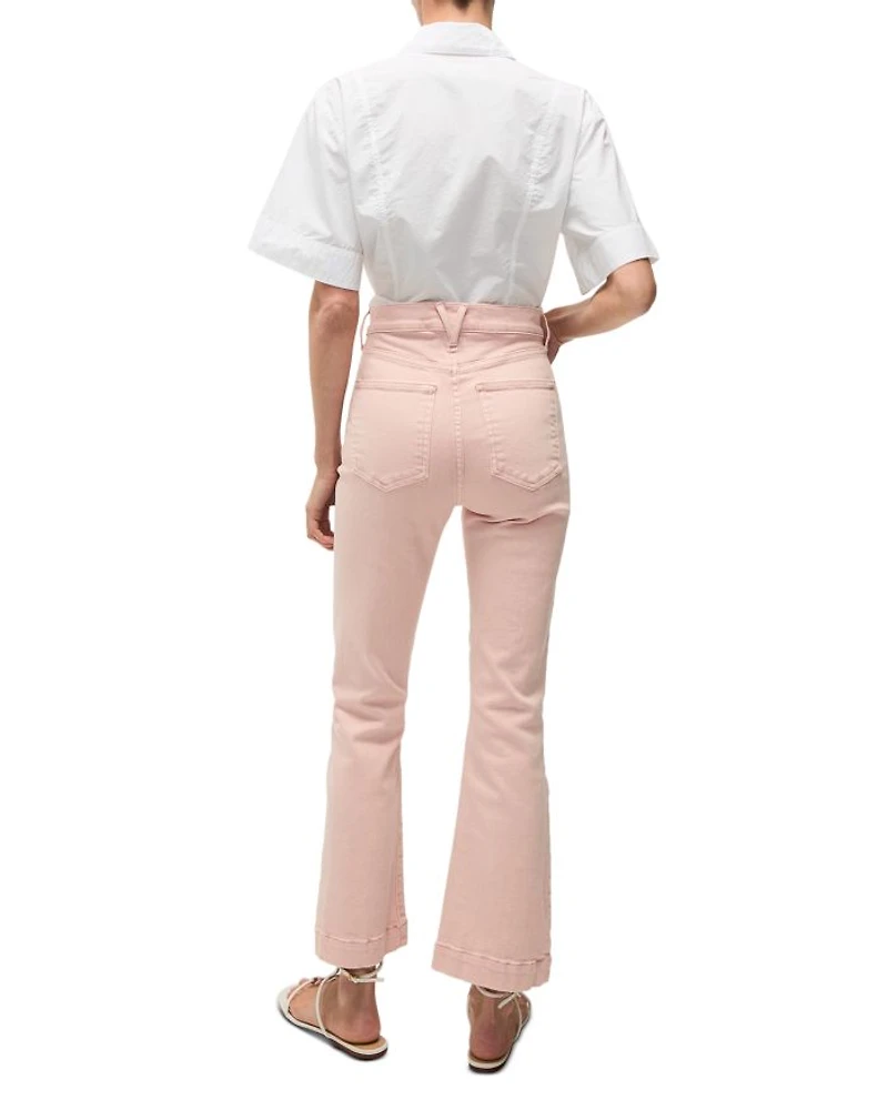 Carson High Rise Ankle Flare Jeans Stoned Pink Shell