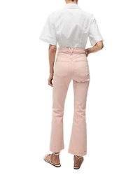 Carson High Rise Ankle Flare Jeans Stoned Pink Shell