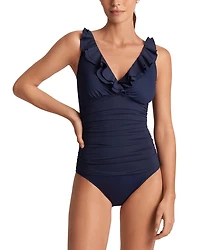 Beach Club Ruffled One Piece Swimsuit