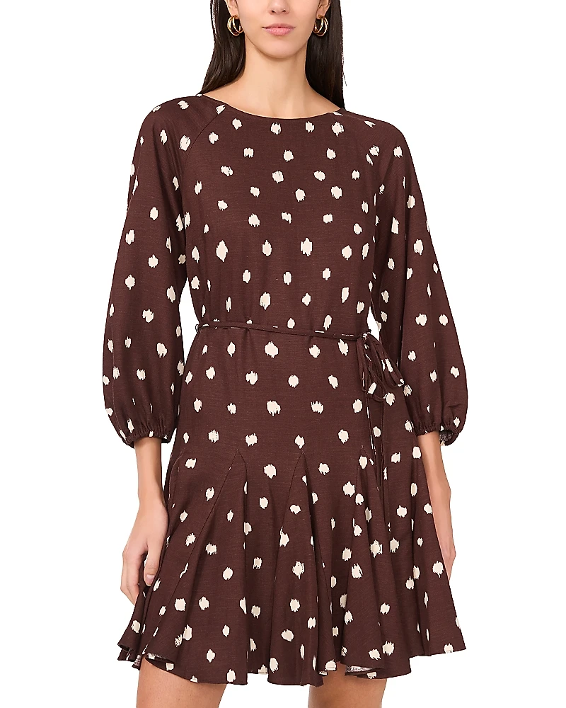 1.state Scratchy Dot Mini Dress