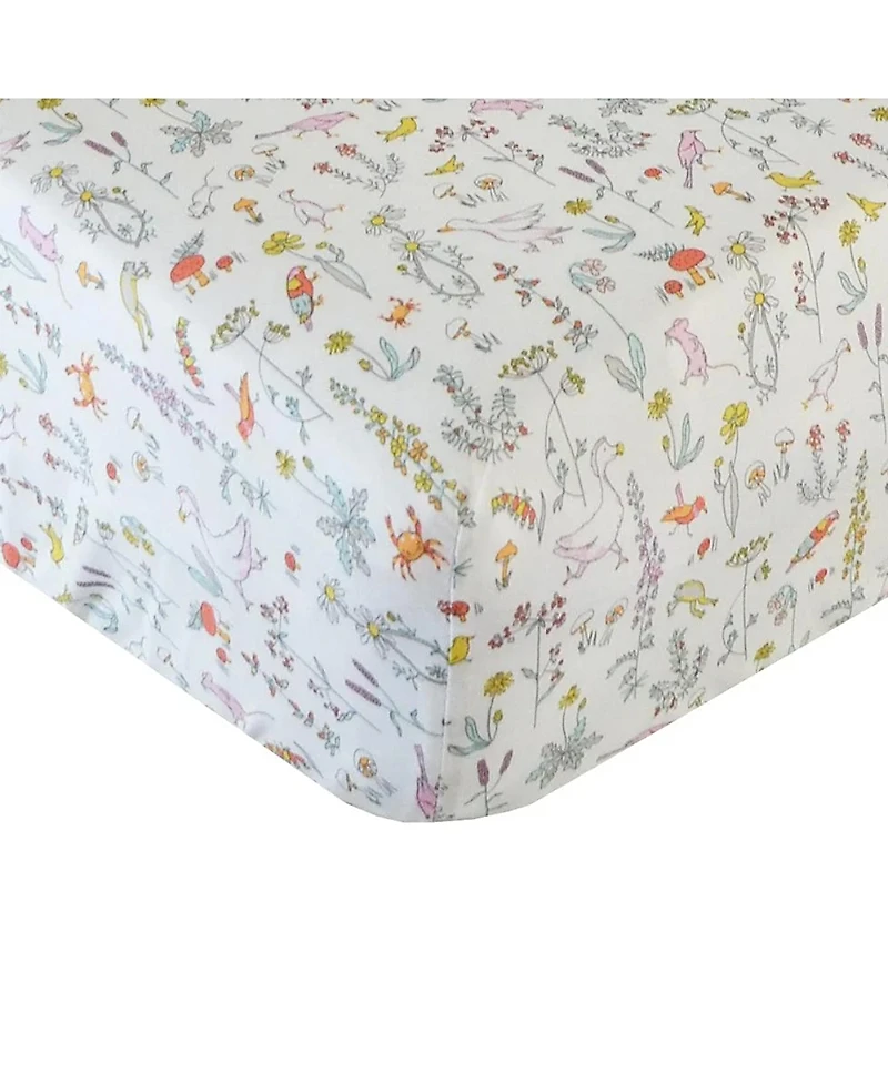 Coco & Wolf Liberty Fabric Theo Pink Print Fitted Sheet