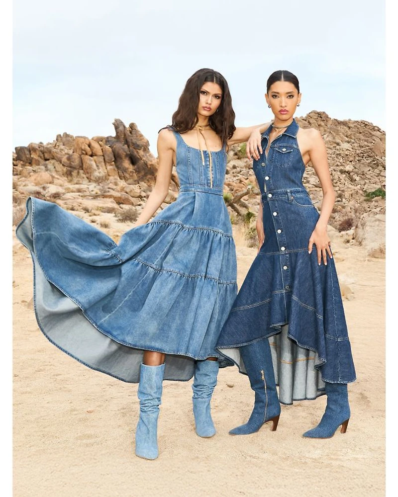 Diana Tiered Denim Dress