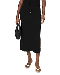 French Connection Nellis Side Slit Crocheted Skirt