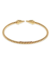 18K Yellow Gold Via Mercanti Tubogas Diamond Cone Bangle Bracelet