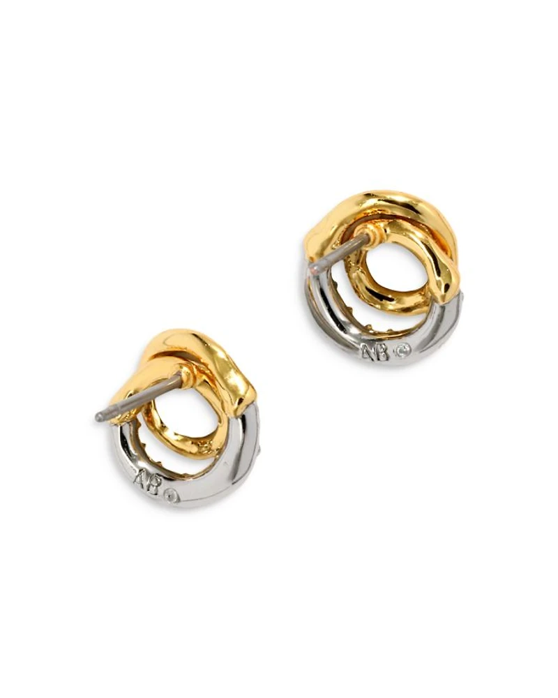 Solanelas Crystal Spiral Stud Earrings