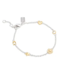 Signature Tea Rose Heart Flex Bracelet in Two Tone