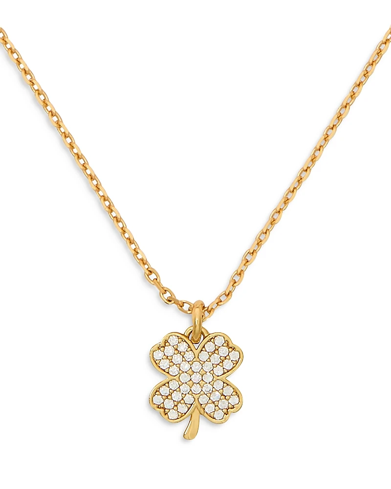 kate spade new york Pave Clover Pendant Necklace
