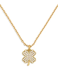 kate spade new york Pave Clover Pendant Necklace
