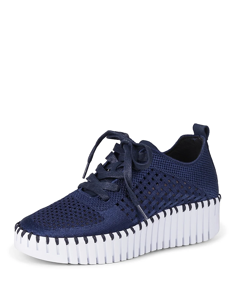 Ilse Jacobsen Women's Tulip Woven Platform Sneakers