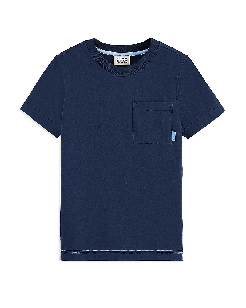Scotch & Soda Boys' Regular Fit Classic Pocket Tee - Little Kid