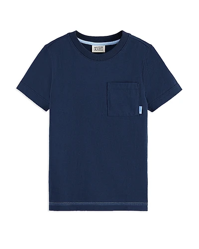 Scotch & Soda Boys' Regular Fit Classic Pocket Tee - Little Kid