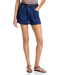 Elastic Waist Denim Shorts - Exclusive