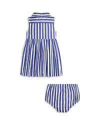Girls' Striped Cotton Shirt Dress & Bloomer - Baby