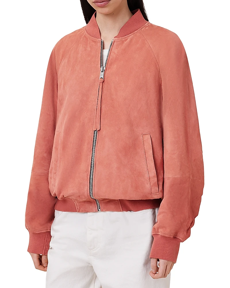 Allsaints Dana Suede Bomber Jacket