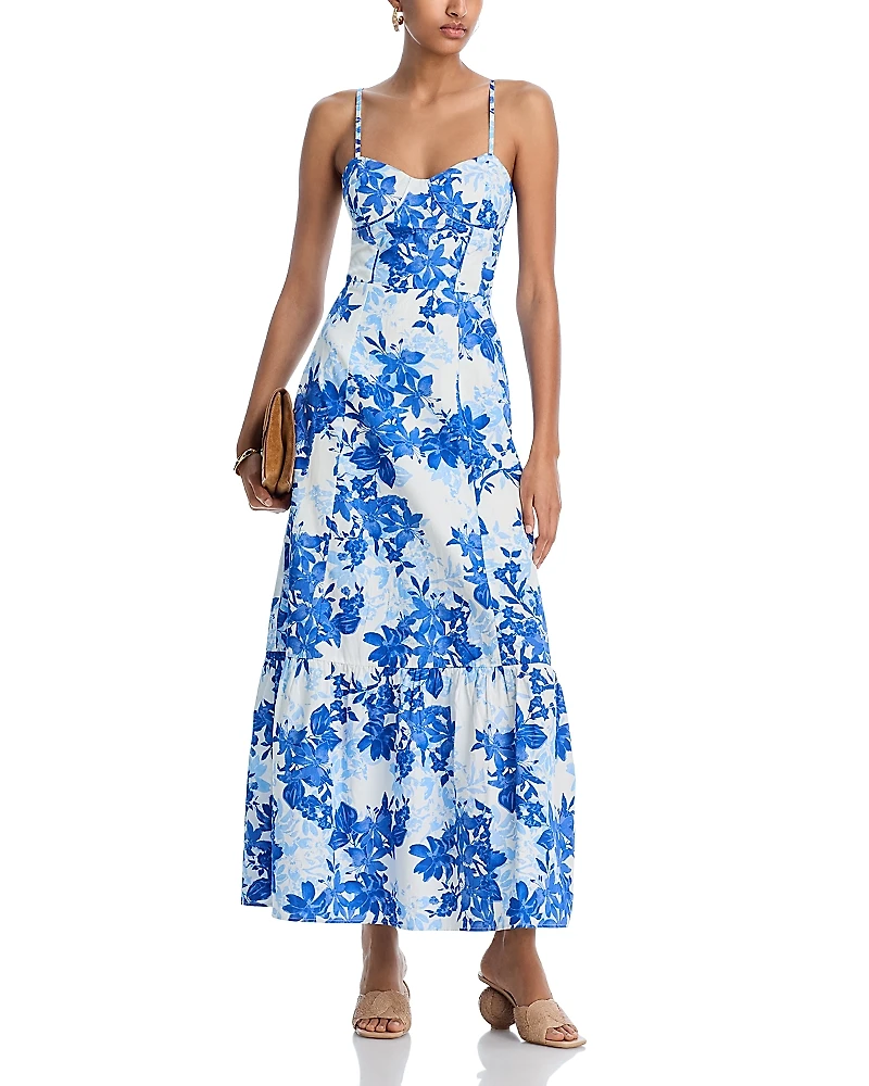 Aqua Corset Maxi Dress - Exclusive