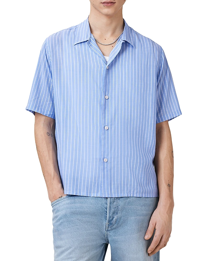 Allsaints Arran Boxy Fit Short Sleeve Shirt