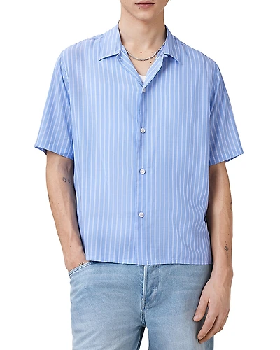 Allsaints Arran Boxy Fit Short Sleeve Shirt
