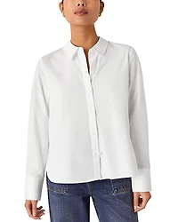 Whistles Petite Boxy Long Sleeve Shirt