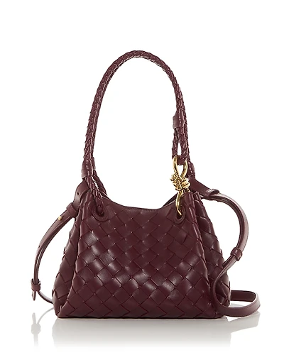 Bottega Veneta Small Parachute Intrecciato Leather Shoulder Bag