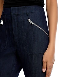 Celeste High Rise Cropped Flare Leg Jeans Indigo