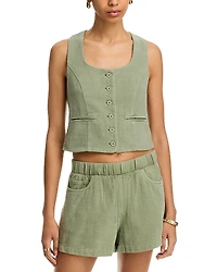 Blanknyc Button Front Vest