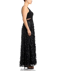 Floral Applique Gown - Exclusive