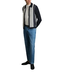 Ambient Regular Fit Striped Through Knit Jacket