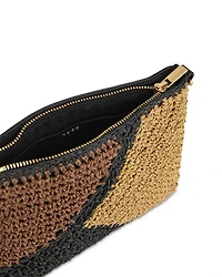 Faith Color Block Raffia Crossbody