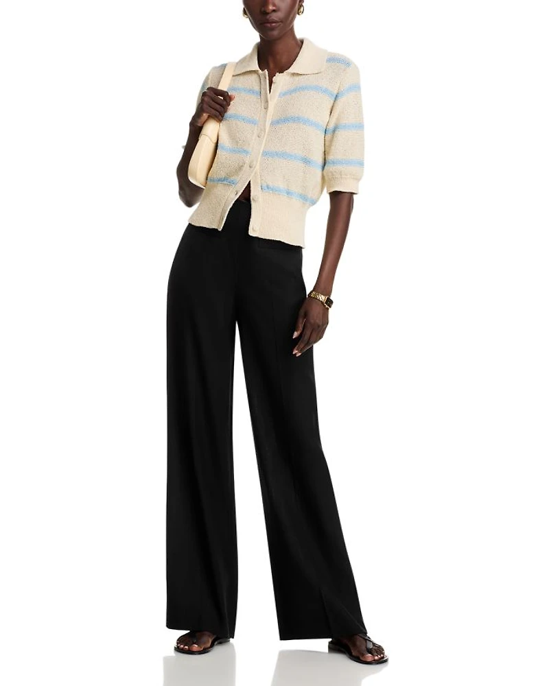 Cherry Stripe Polo Neck Sweater