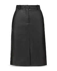 Maxine Leather Midi Skirt