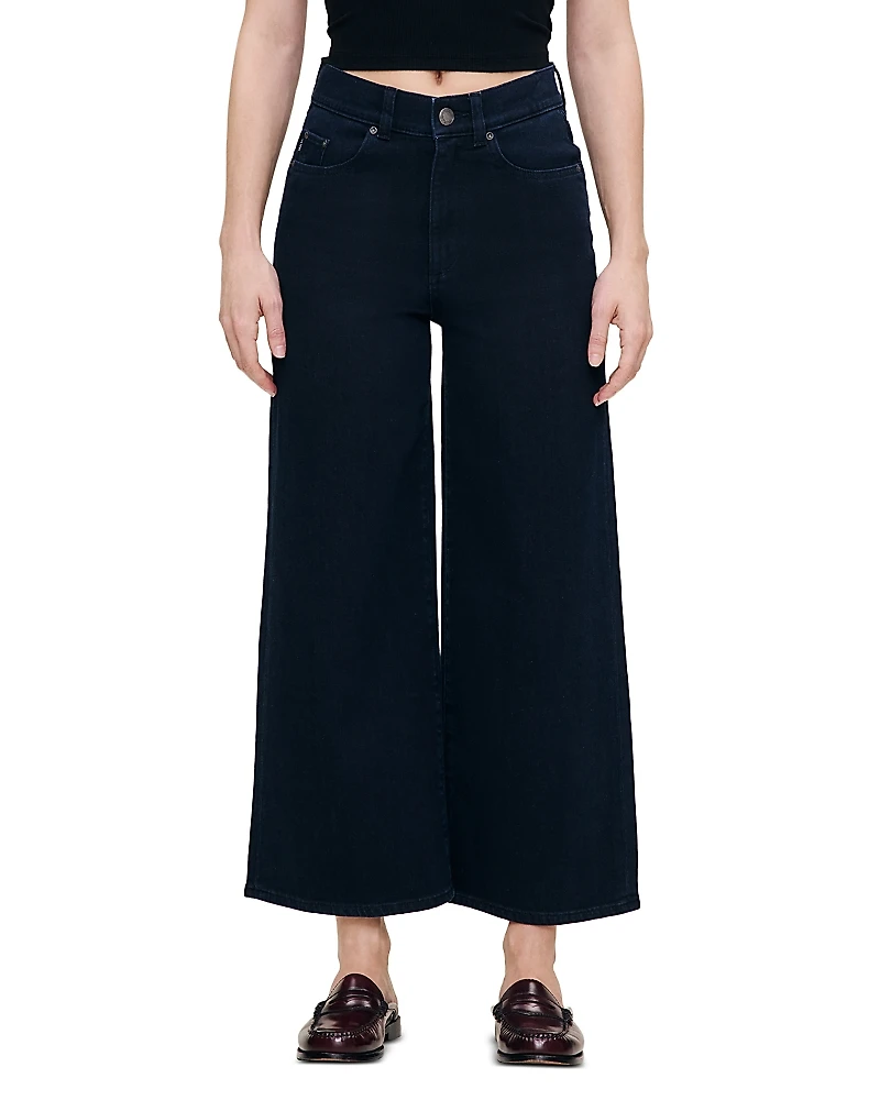 DL1961 Petite Hepburn Wide Leg High Rise Ankle Jeans