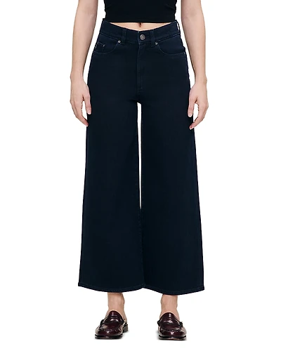 DL1961 Petite Hepburn Wide Leg High Rise Ankle Jeans