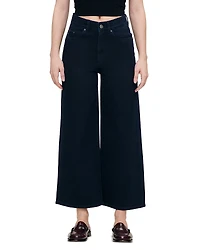 DL1961 Petite Hepburn Wide Leg High Rise Ankle Jeans
