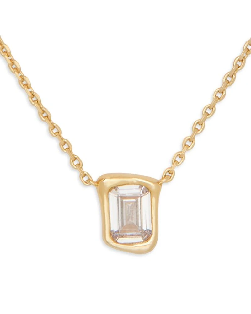 Molten Glass Pendant Necklace, 16"-19"