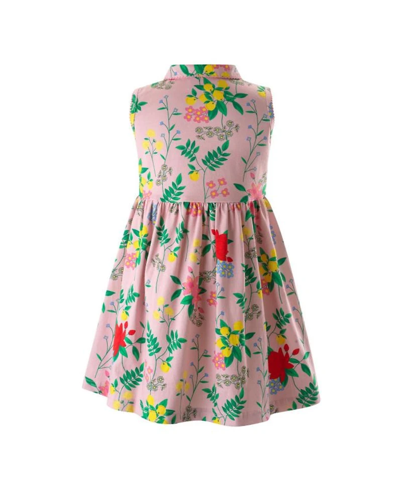 Girls' Botanical Floral Jersey Dress - Baby, Little Kid, Big Kid