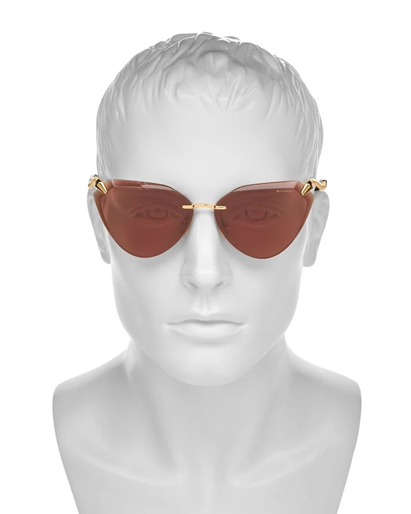 Serpenti Cat Eye Sunglasses, 65mm