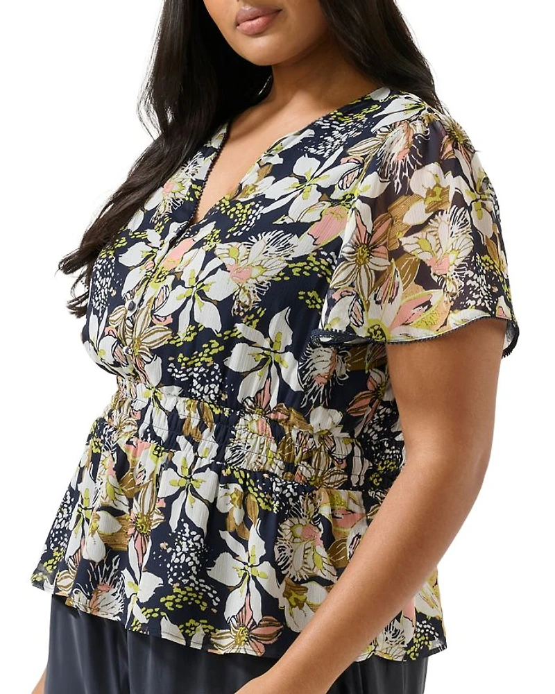 Plus Wilsons Prom Floral Blouse