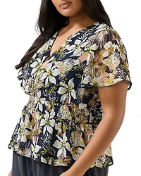Plus Wilsons Prom Floral Blouse