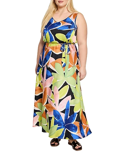 Nic+Zoe Plus Mega Blooms Bianca Maxi Dress