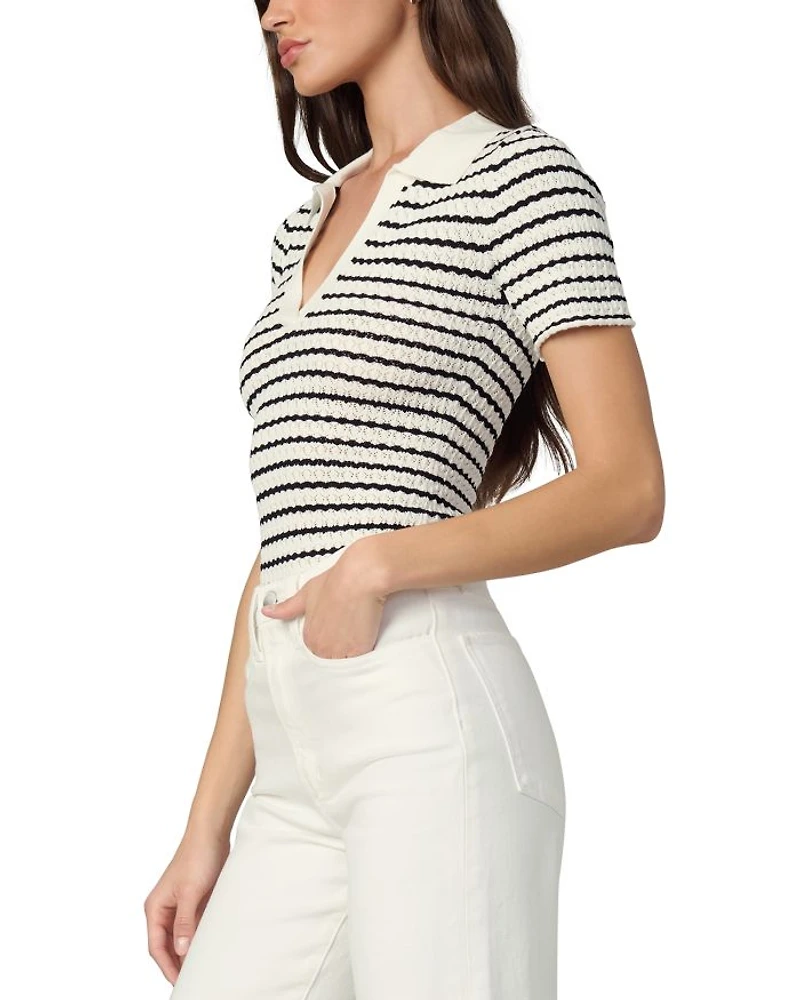 The Jess Pointelle Polo Shirt
