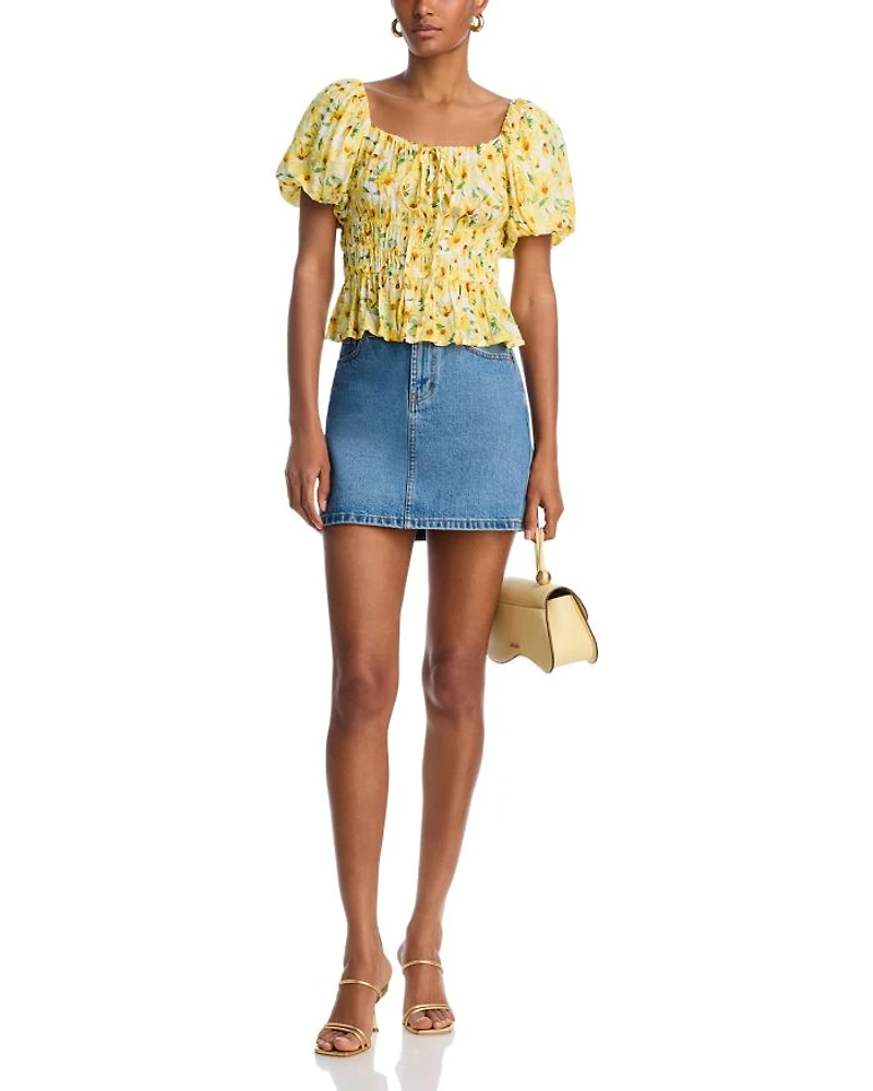 Cinched Puff Sleeve Top - Exclusive