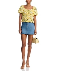 Cinched Puff Sleeve Top - Exclusive
