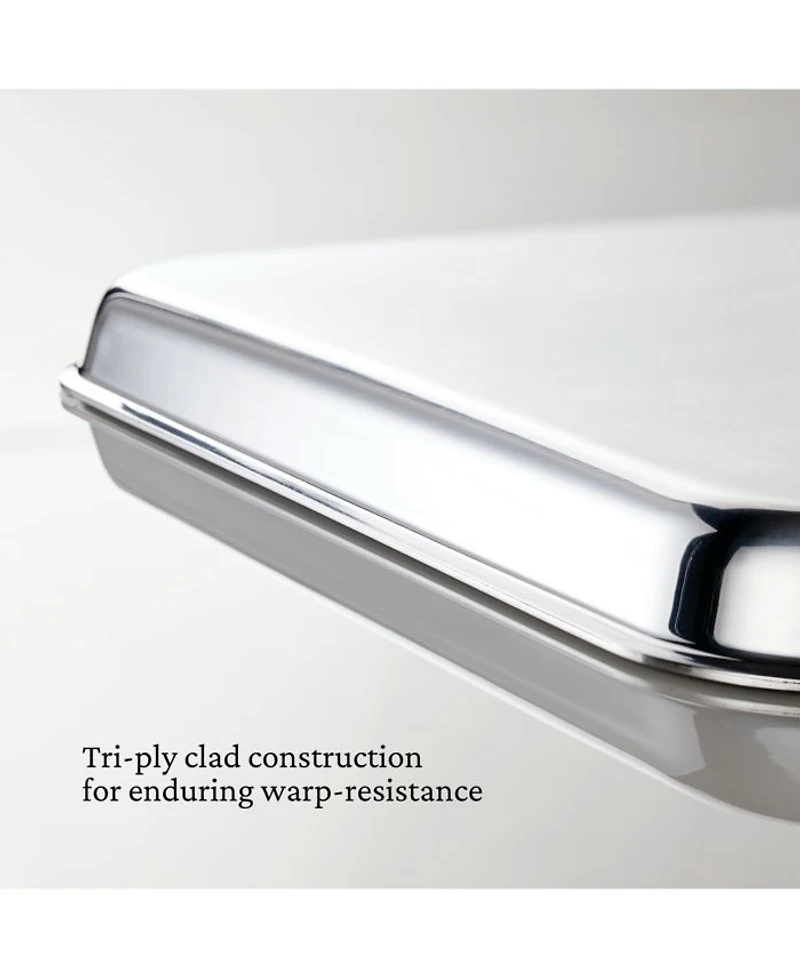OvenBond® 9" x 12" Tri-ply Clad Stainless Steel Quarter Sheet Pan