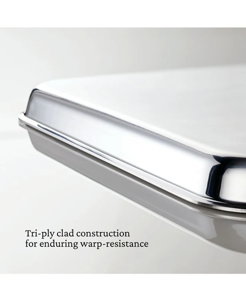 OvenBond® 12" x 15" Tri-ply Clad Stainless Steel Medium Sheet Pan
